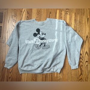 Vintage Disney World Crewneck Sweatshirt Medium WDW Gray